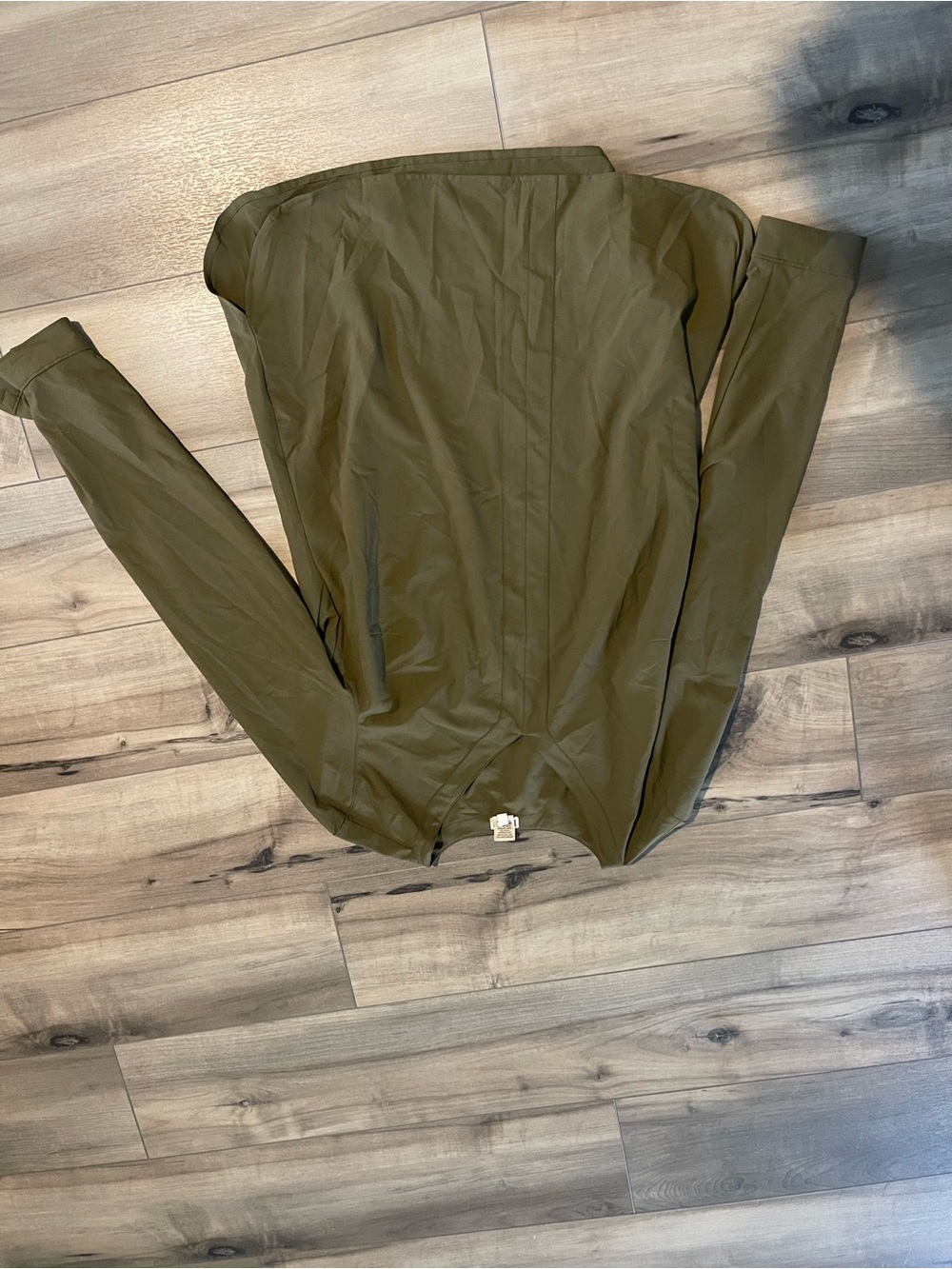 Duluth Trading Co Olive Green Long Sleeve Tunic